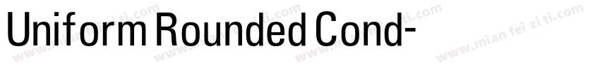 Uniform Rounded Cond字体转换